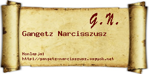 Gangetz Narcisszusz névjegykártya