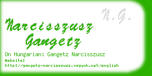 narcisszusz gangetz business card